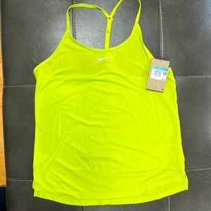 Women’s Nike dri fit tank…. Atomic Green/White